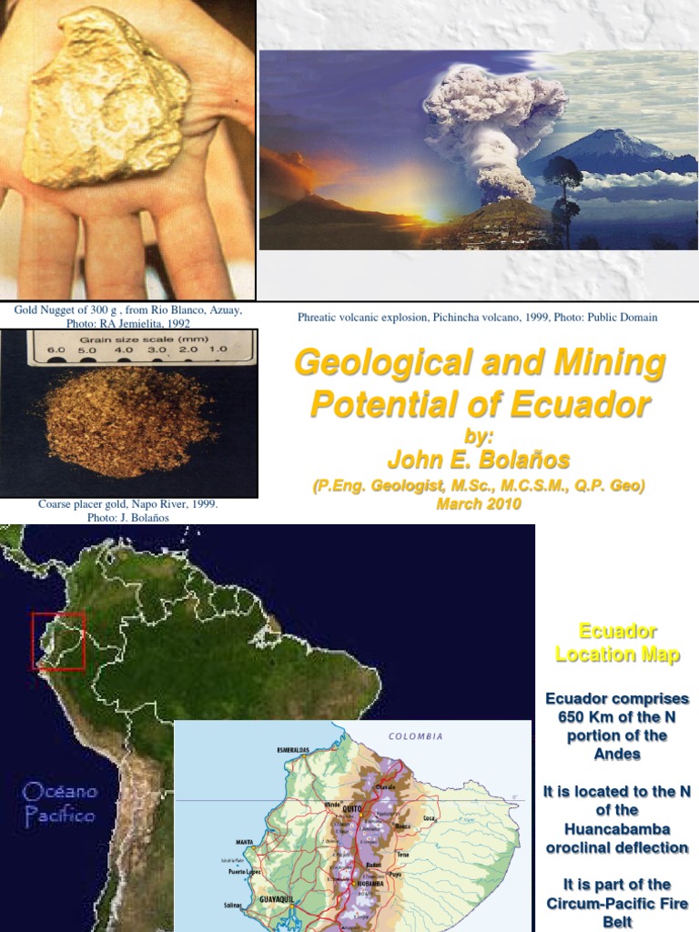 Ecuador's Geological & Mining Potential | PDF | Rock (Geology) | Andes