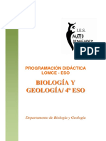 4 Eso Biologia y Geologia Programacion Lomce 4eso 16-17 PDF