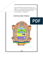 Especificaciones Tecnicas