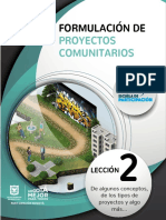 Formulación proyectos comunitarios