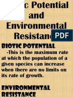 Biotic Potential vs Environmental Resistance