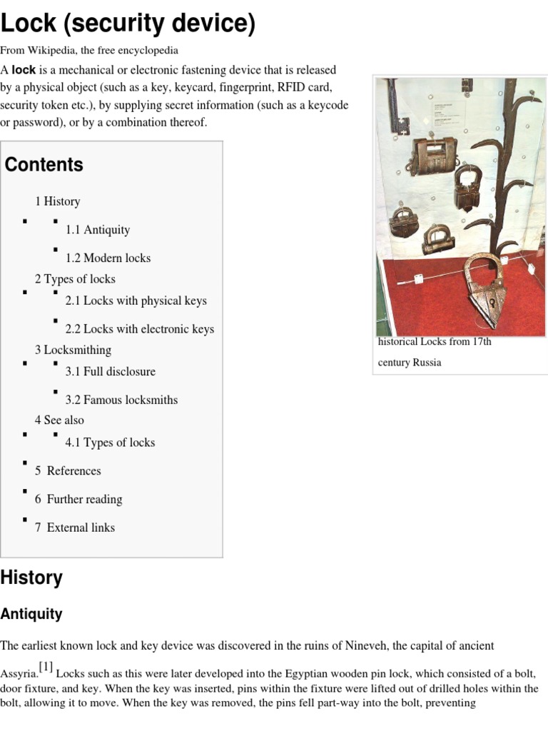 Lock Security Device | PDF | Security Technology | Security