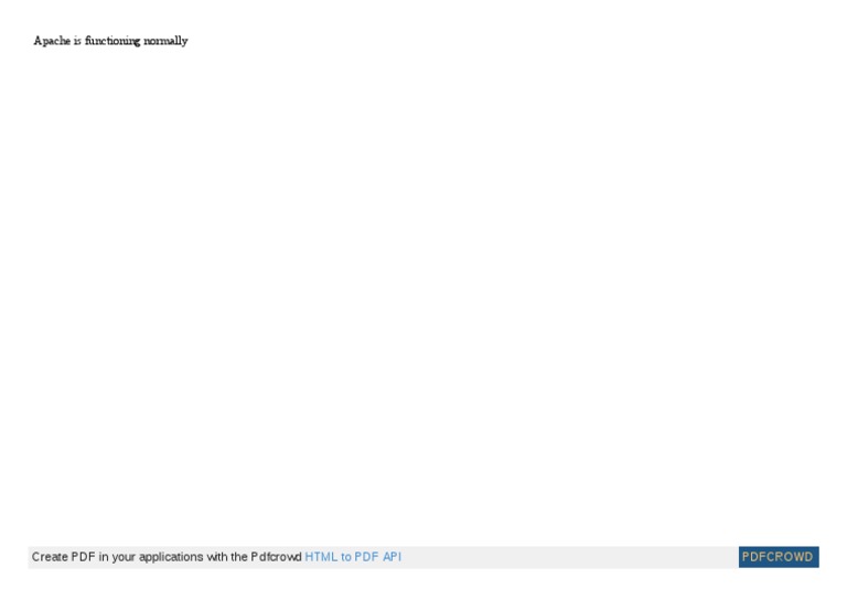Apache Server Status: Functioning Normally | PDF