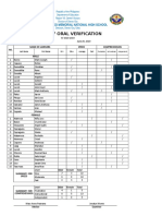 Monthly Oral Verification Template - Artemis