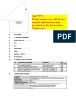 OUM Tutor CV Template MQA