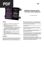 2500 Series Seismic Sensor For Elevator Control Applications