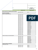 Tabla de Formatos Precomisionamiento