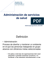 Charla 2. Administración de Servicios de Salud