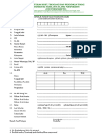 Formulir Pendaftaran UNU PWT PDF