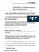 Frequently Asked Questions Banknotes and Coins March 2019 A. Currency Issuance