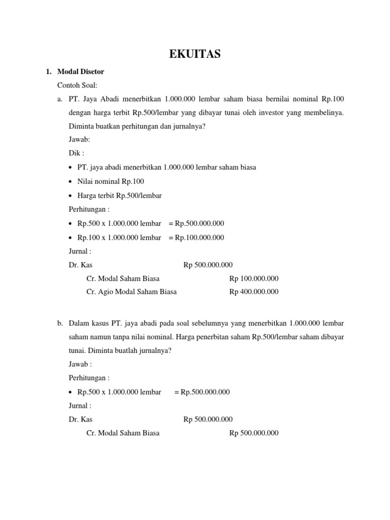 Materi Ekuitas 1