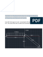 Variation on Displacements Due to Change in Modulus of Elasticity and Moment of Inertia