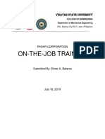 On-The-Job Training: Visayas State University