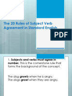 The 20 Rules of Subject Verb Agreement