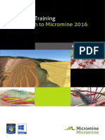 MM 1000 (2016) Introduction To Micromine (2016-08)