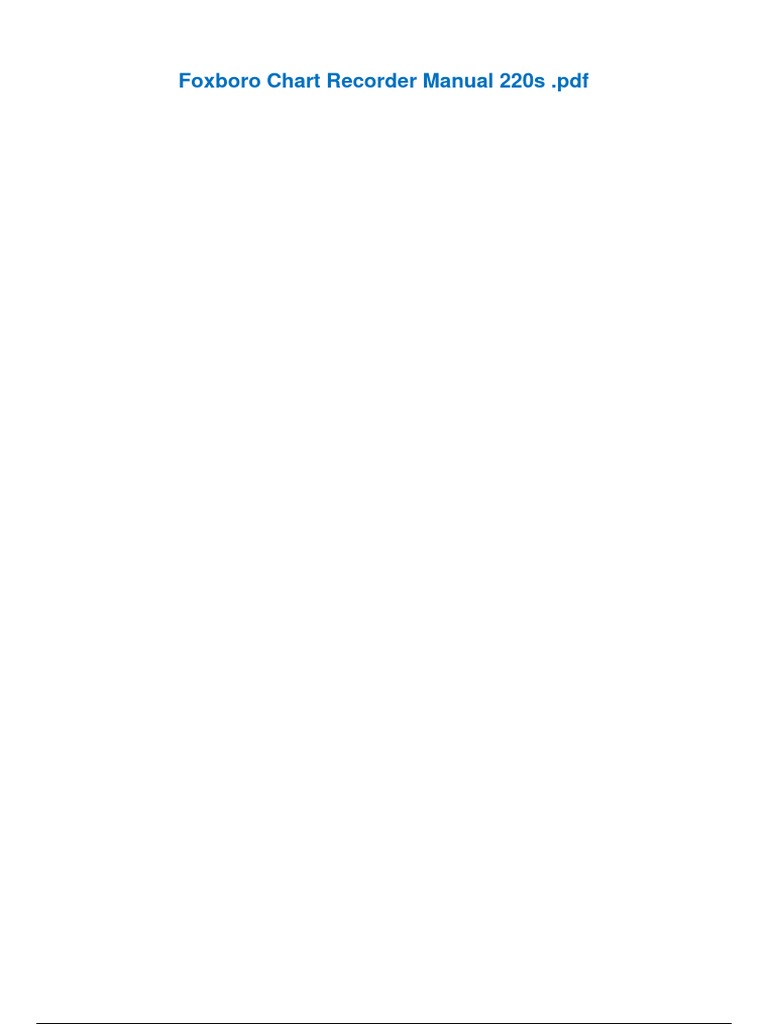 Foxboro Chart Recorder Manual 220s PDF