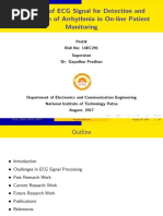 Denoising of ECG Signal For Detection and Classification of Arrhythmia in On-Line Patient Monitoring