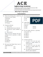 White Paper On Agriculture: Practice Questions