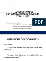 Macroeconomics CBT, Manila Central University SY 2019-2020