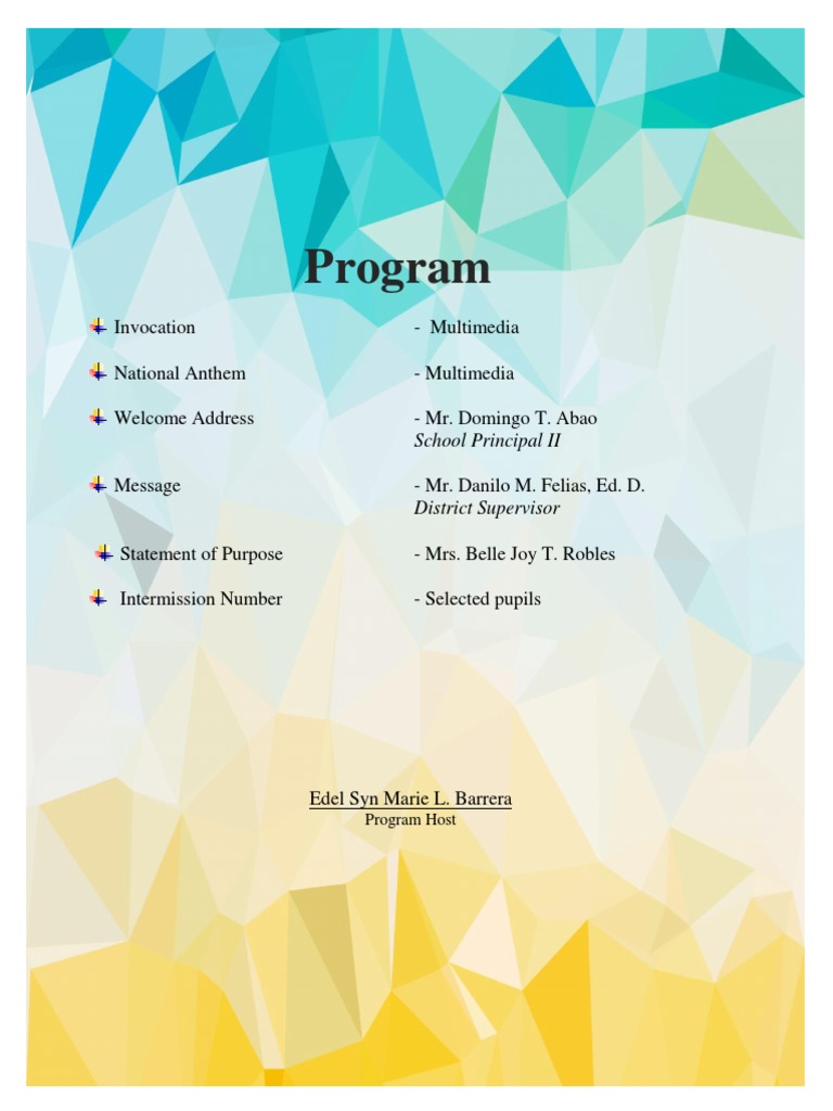 Program: Invocation - Multimedia National Anthem - Multimedia Welcome ...