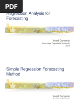 Regression Analysis For Forecasting: Yosef Daryanto