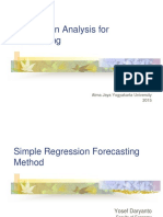 Regression Analysis For Forecasting: Yosef Daryanto