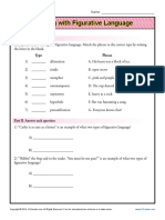 Figurative Language Practice Worksheet