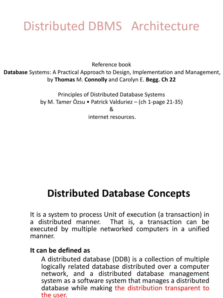 Distributed DBMS Architecture | PDF | Databases | Information Management