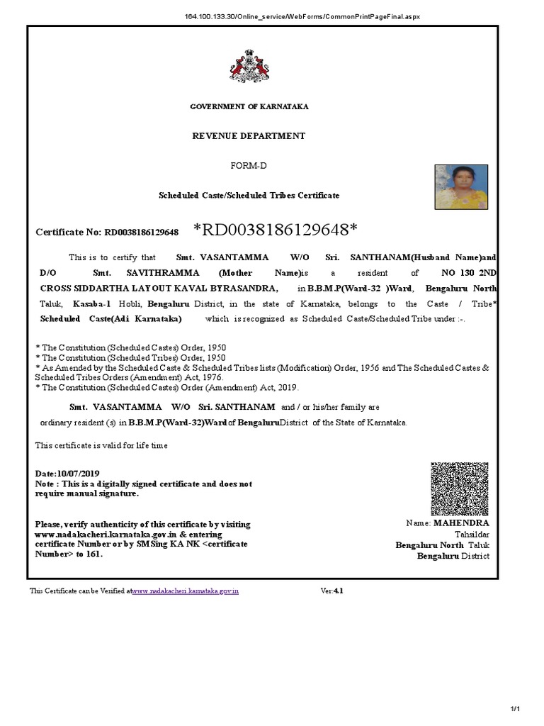 certificate-no-government-of-karnataka-caste-politics-of-india