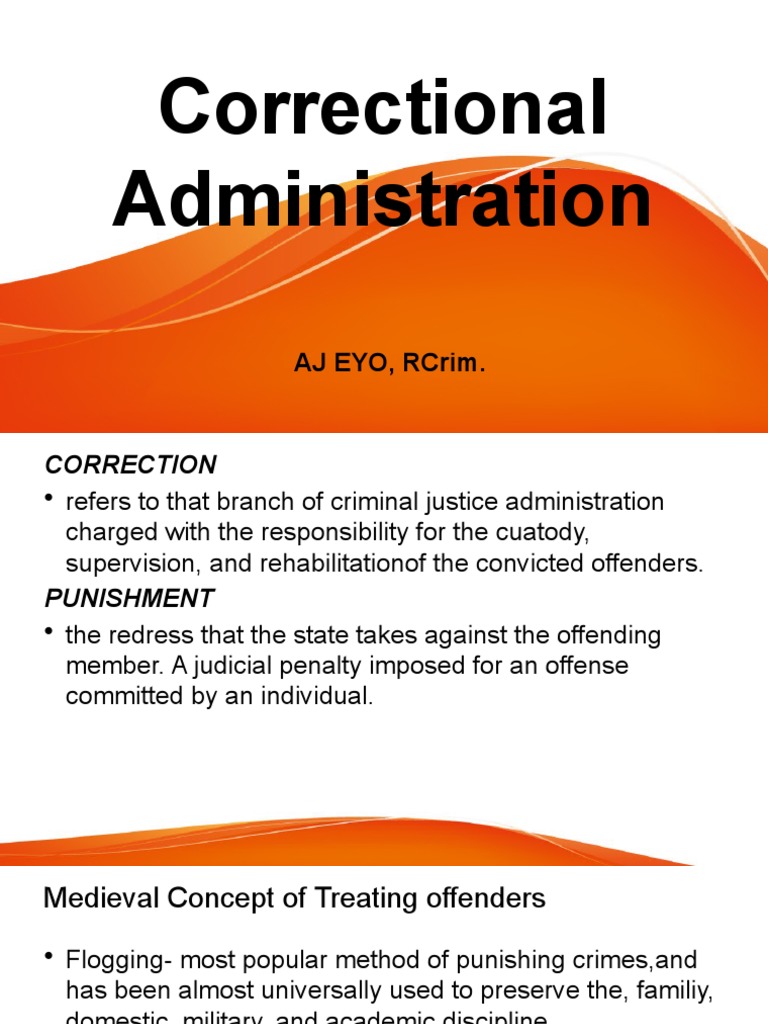 Overview of Correctional Administration | PDF