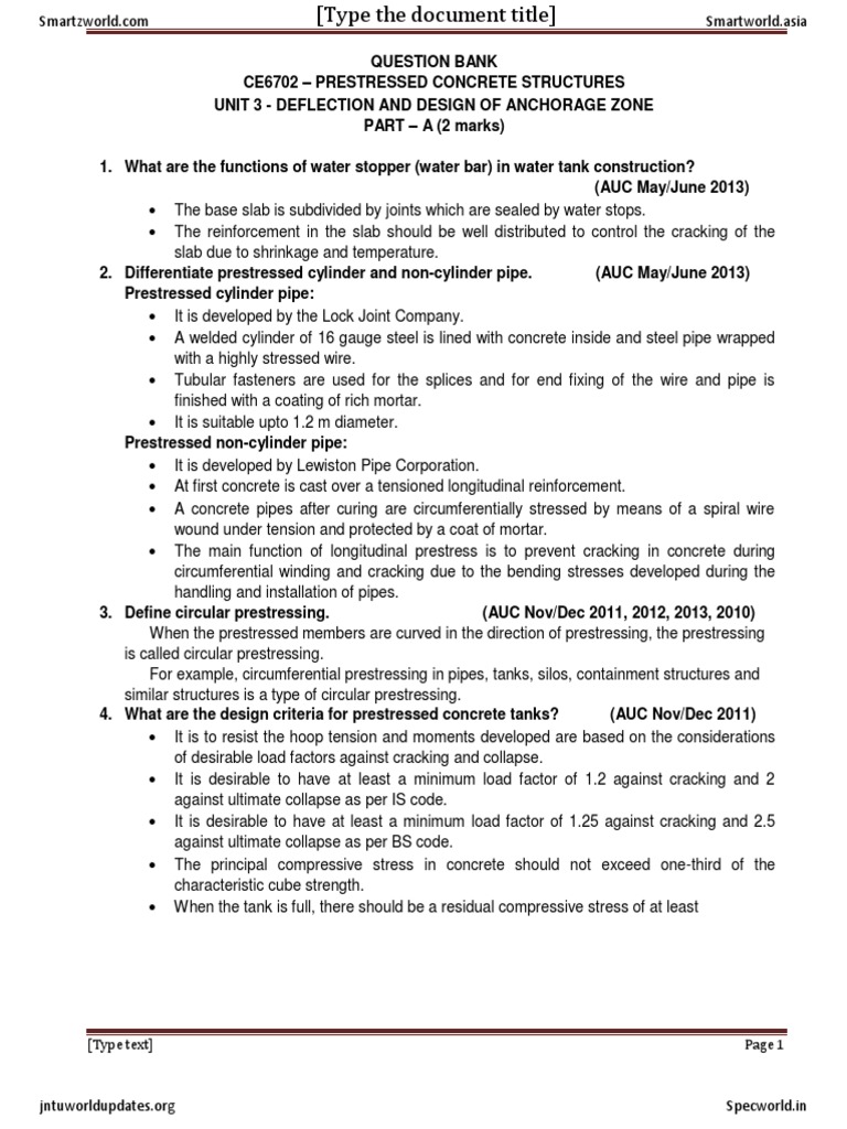 Prestressed Concrete Structures Unit 3 Pdf Prestressed Concrete