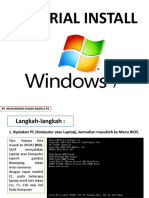 Tutorial instalasi win 7