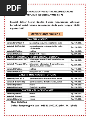Biaya Vaksin Kucing: Investasi Penting untuk Kesehatan Optimal Anabul Anda Biaya Vaksin Kucing: Investasi Penting untuk Kesehatan Optimal Anabul Anda