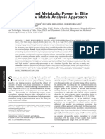 Energy Cost and Metabolic Power in Elite Soccer: A New Match Analysis Approach