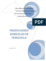 Producciones Agrícolas en Venezuela