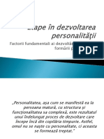 Etape in Dezvoltarea Personalitatii