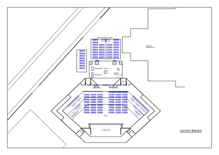 Meja Penerima Tamu: Layout Baileo | PDF