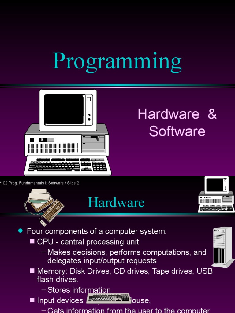 Programming: Hardware & Software | PDF | Software | Computer Hardware