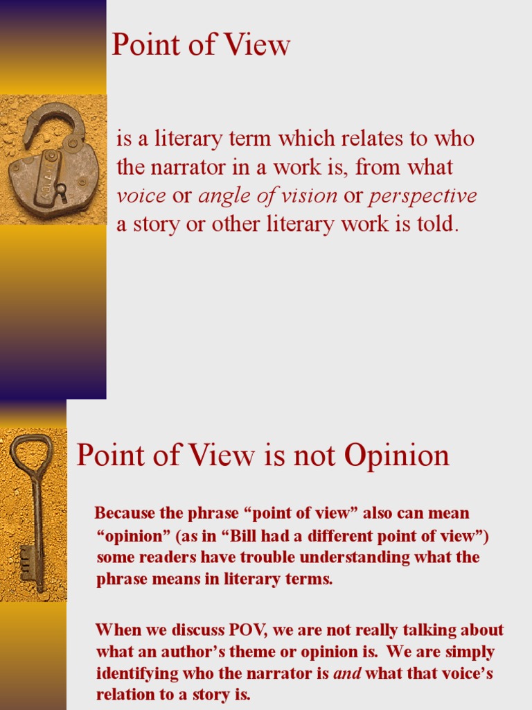 LIT 201 C PT of View | PDF | Narration | Narrative