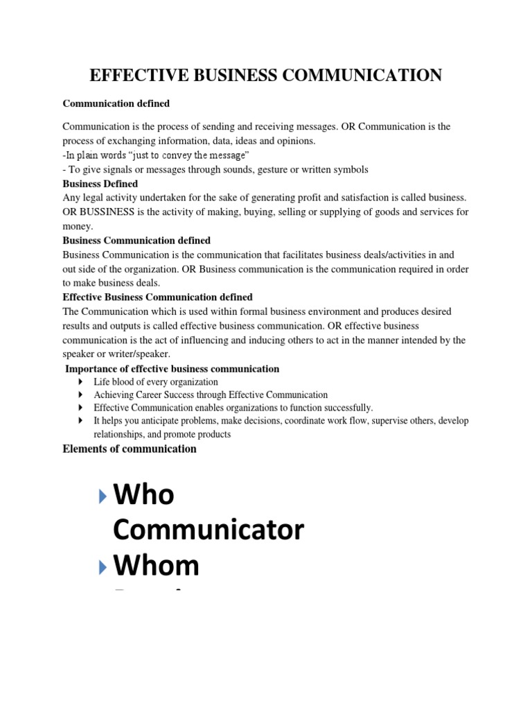 Effective Business Communication Guide | PDF | Communication | Cognition