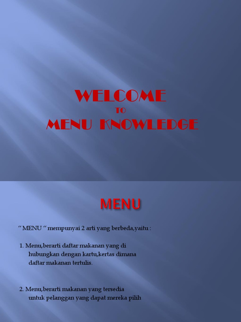 Menu Knowledge | PDF | Kesehatan Holistik