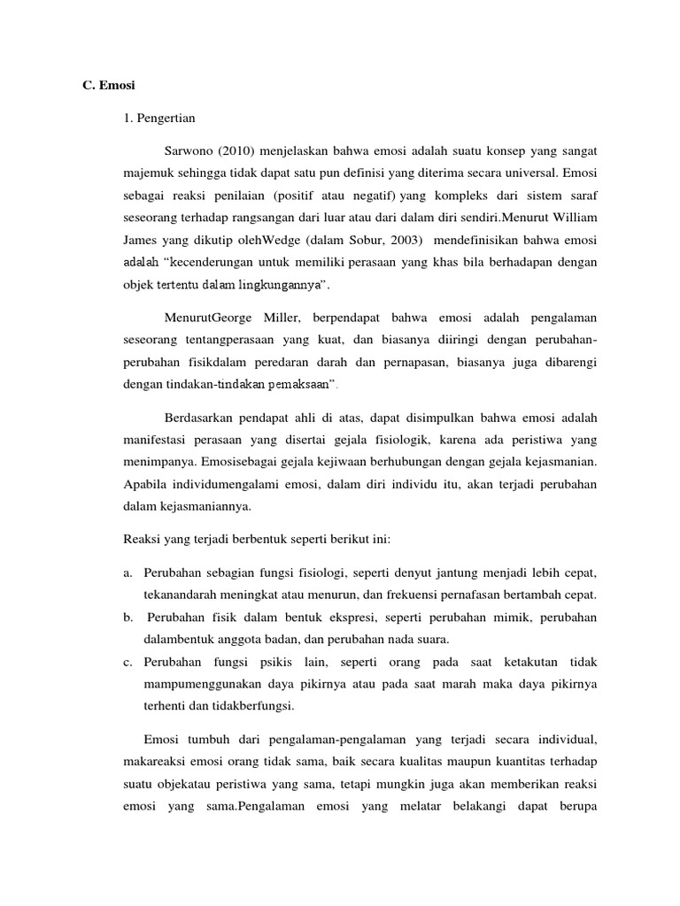 Fungsi dan Komponen Emosi Manusia | PDF | Pengembangan Diri