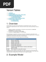 Variant Tables: 1. Overview