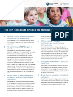 Top Ten Reasons To Choose The Heritage Plans