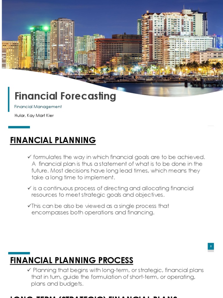 Financial Planning & Forecasting Guide | PDF | Financial Plan | Forecasting