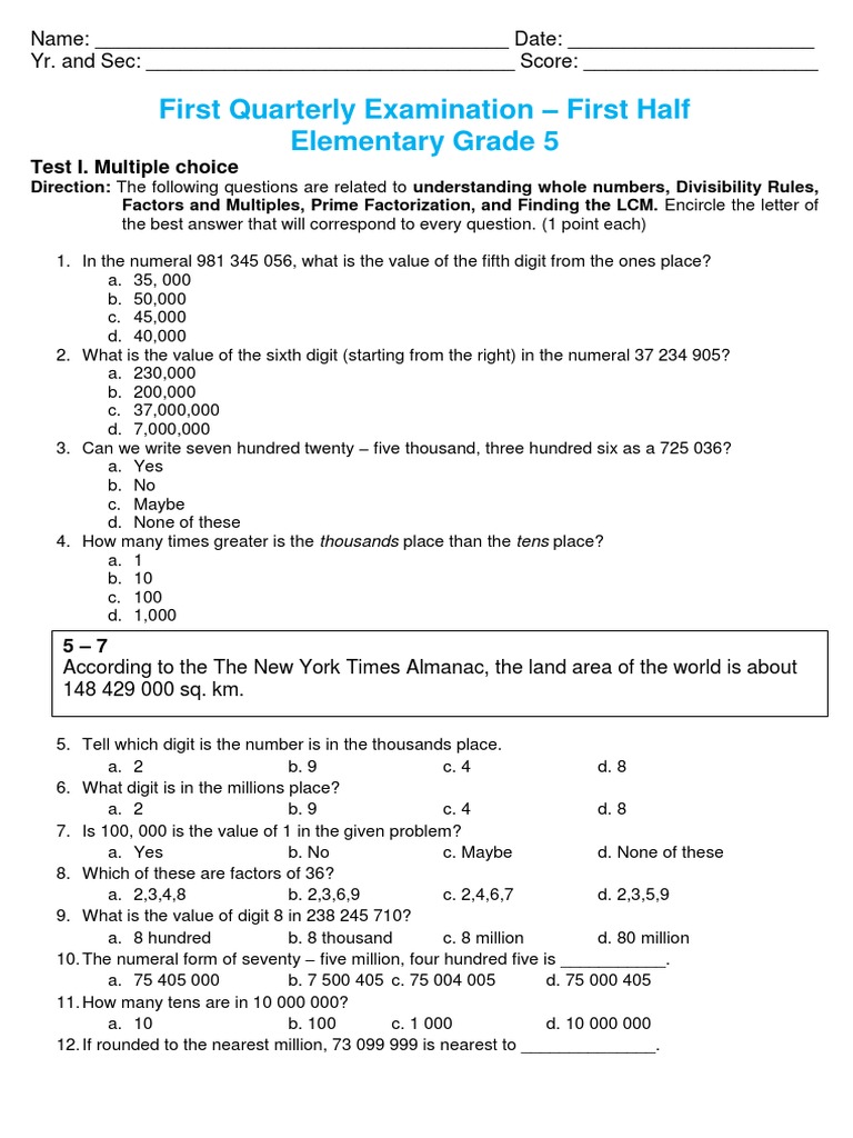 01 Math 5 Prime Number Numbers