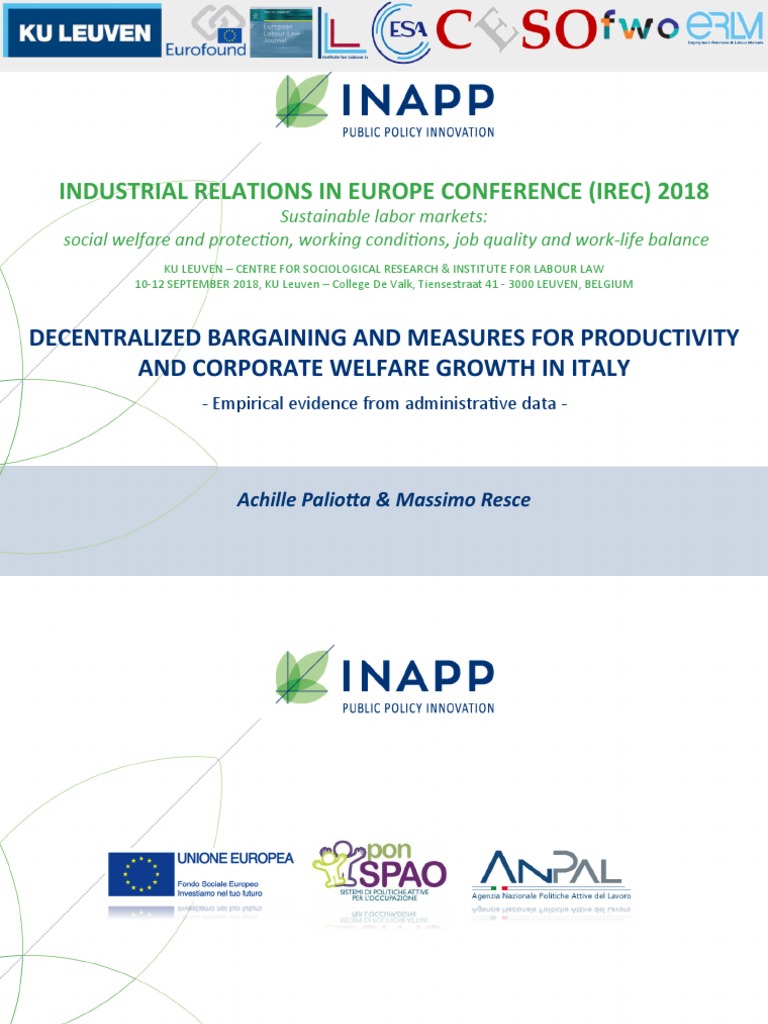 Decentralized Bargaining and Measures For Productivity and Corporate