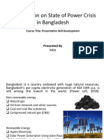 Presentation On State of Power Crisis in Bangladesh