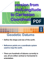 Conversion From Latitude/Longitude To Cartesian Coordinates