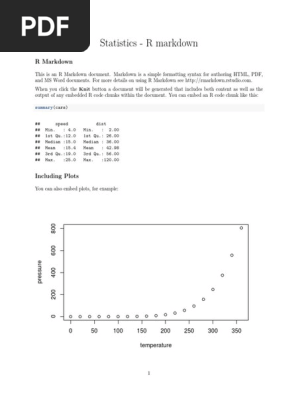 Statistics RMarkdown